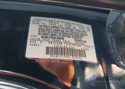 2010 Nissan Versa 1.8 S from USA, damaged, VIN 3N1BC1CP8AL359456